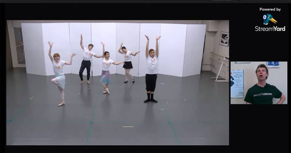 Image of dancers on a live stream