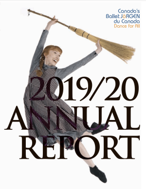 Image of the cover of Canadas Ballet Jorgen - Annual Report 2019-2020