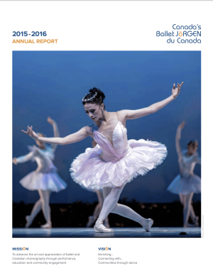 Image of the cover of Canadas Ballet Jorgen - Annual Report 2015-2016