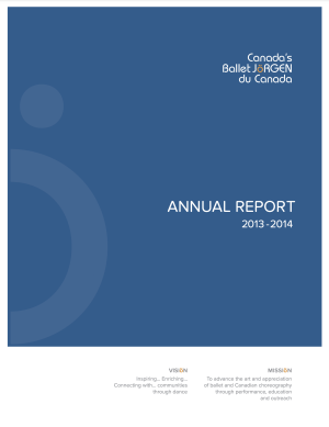 Image of the cover of Canadas Ballet Jorgen - Annual Report 2013-2014